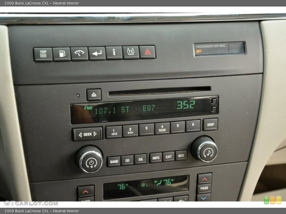 Neutral Interior Controls for the 2009 Buick LaCrosse CXL #79681968