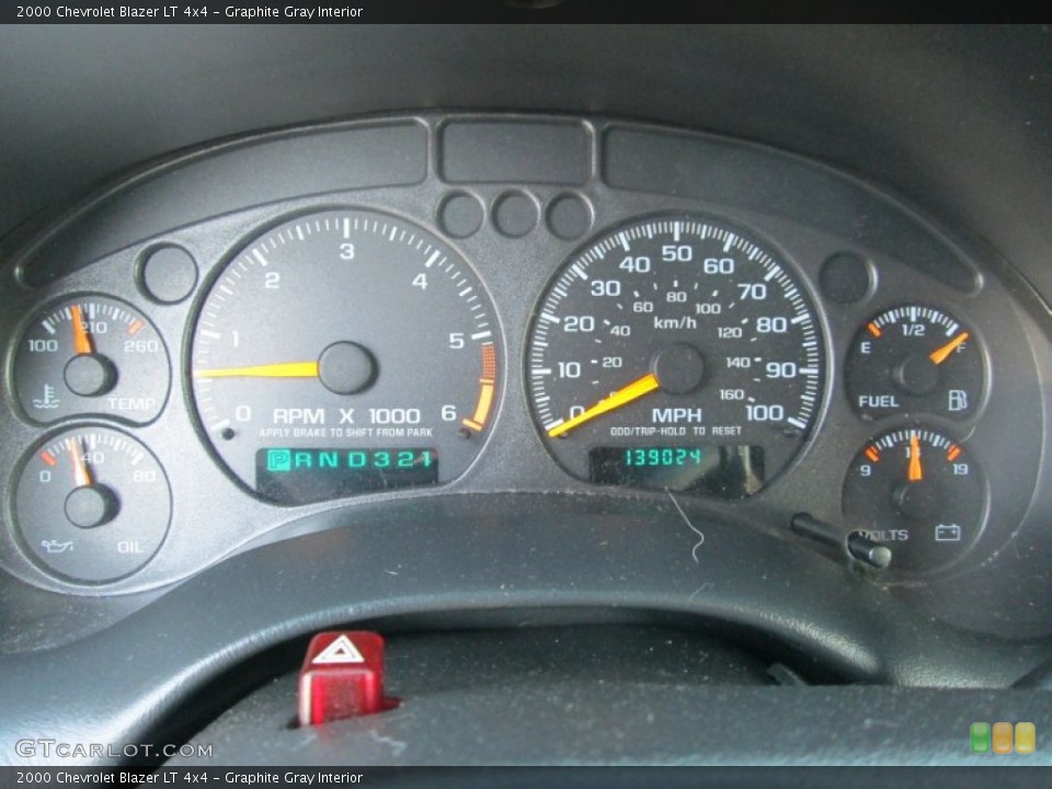 Graphite Gray Interior Gauges for the 2000 Chevrolet Blazer LT 4x4 #79682019