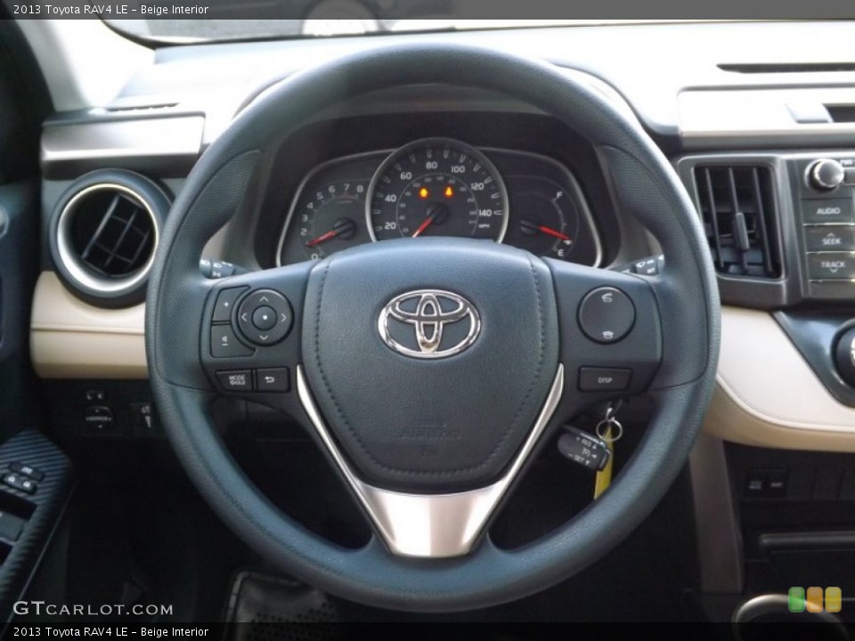 Beige Interior Steering Wheel for the 2013 Toyota RAV4 LE #79682547