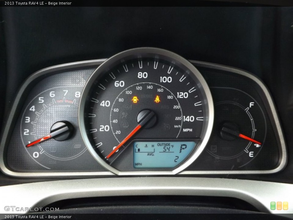 Beige Interior Gauges for the 2013 Toyota RAV4 LE #79682553