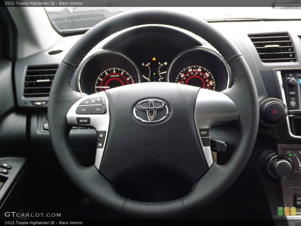 Black Interior Steering Wheel for the 2013 Toyota Highlander SE #79682742