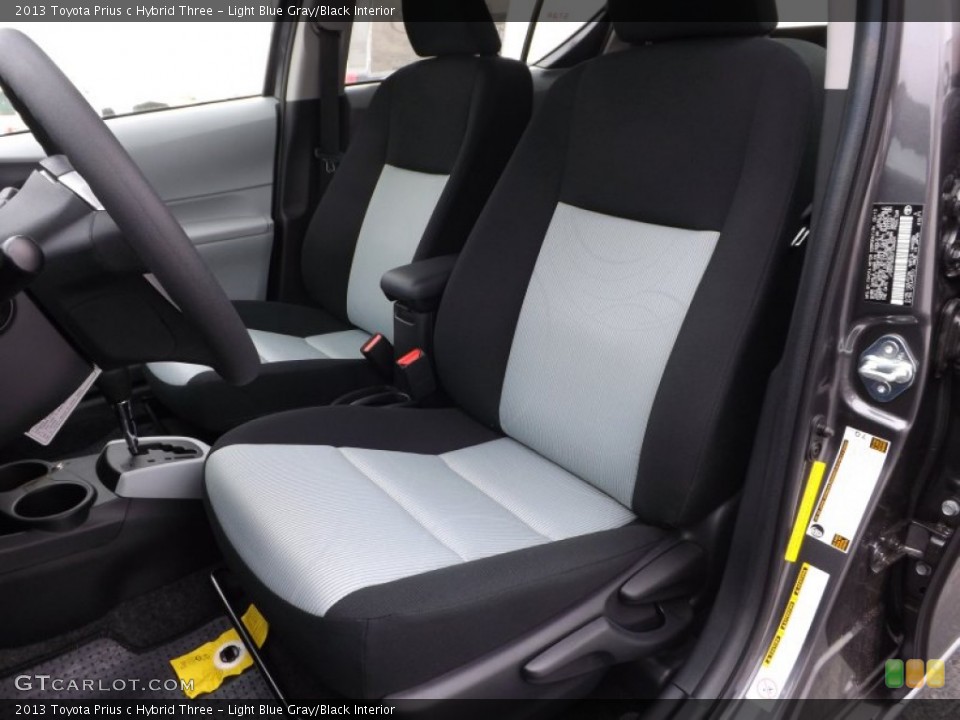 Light Blue Gray/Black Interior Front Seat for the 2013 Toyota Prius c Hybrid Three #79682964