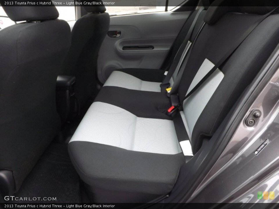 Light Blue Gray/Black Interior Rear Seat for the 2013 Toyota Prius c Hybrid Three #79682967