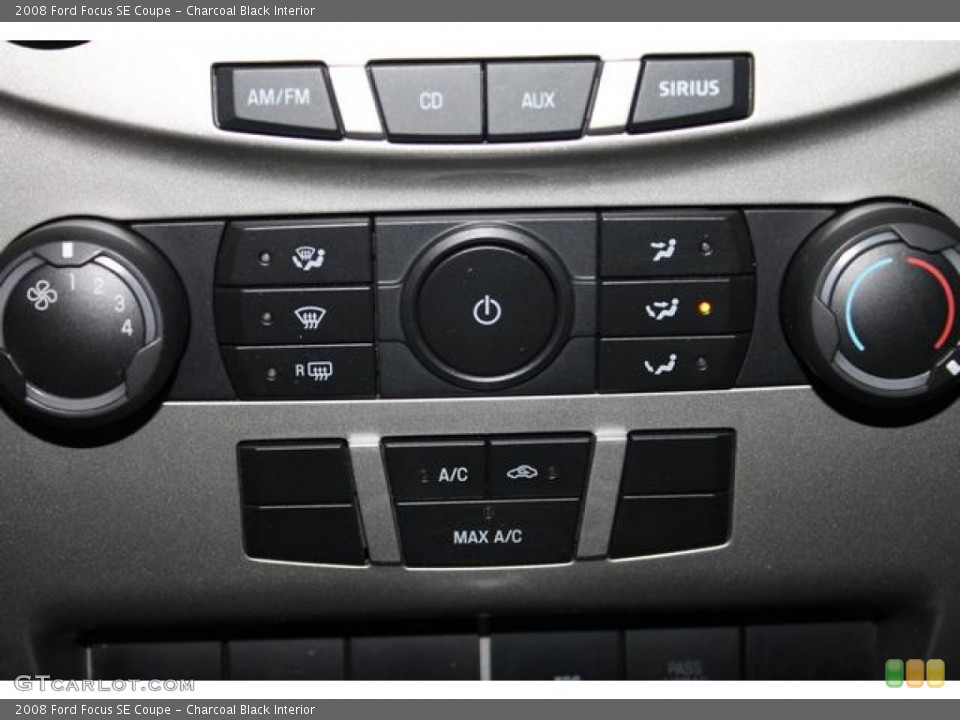Charcoal Black Interior Controls for the 2008 Ford Focus SE Coupe #79684071