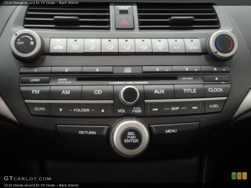 Black Interior Controls for the 2010 Honda Accord EX V6 Sedan #79686991