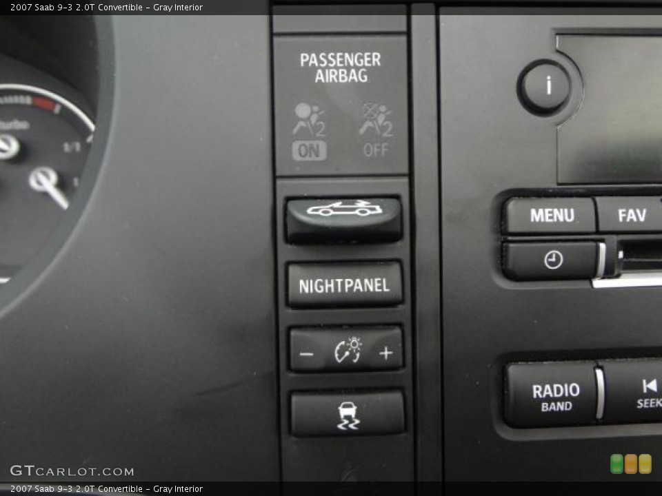 Gray Interior Controls for the 2007 Saab 9-3 2.0T Convertible #79687798