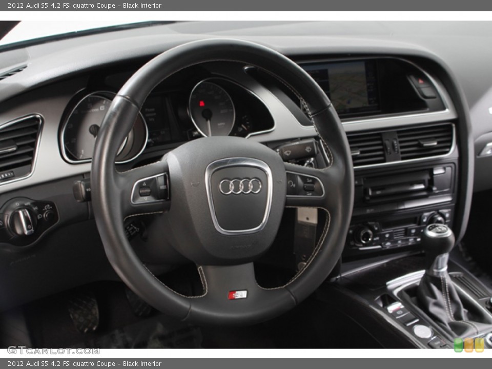 Black Interior Steering Wheel for the 2012 Audi S5 4.2 FSI quattro Coupe #79689883