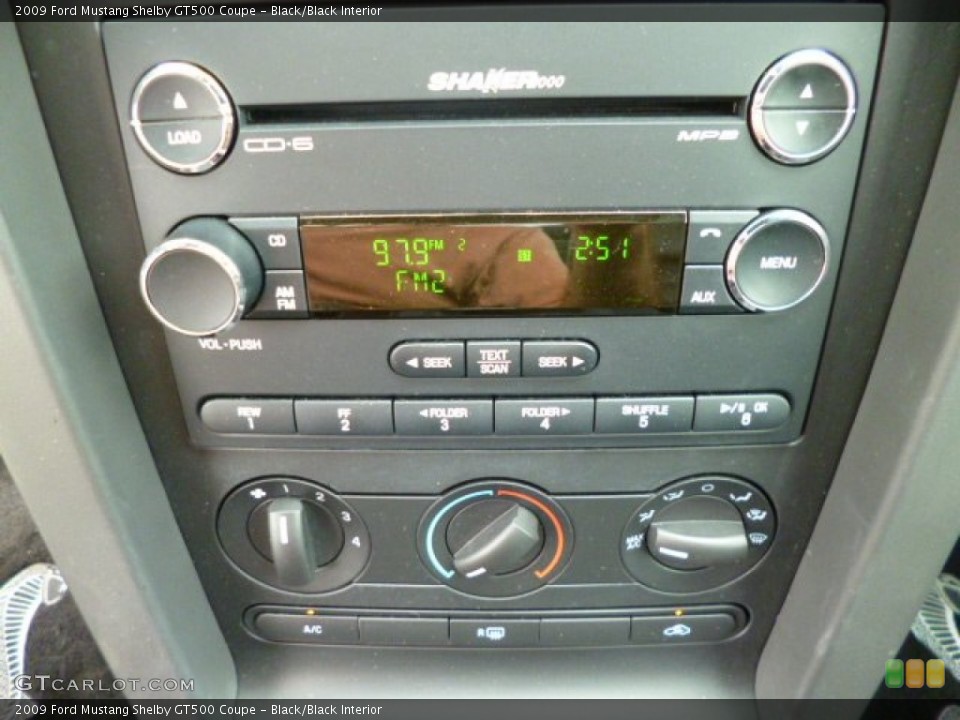 Black/Black Interior Controls for the 2009 Ford Mustang Shelby GT500 Coupe #79692735