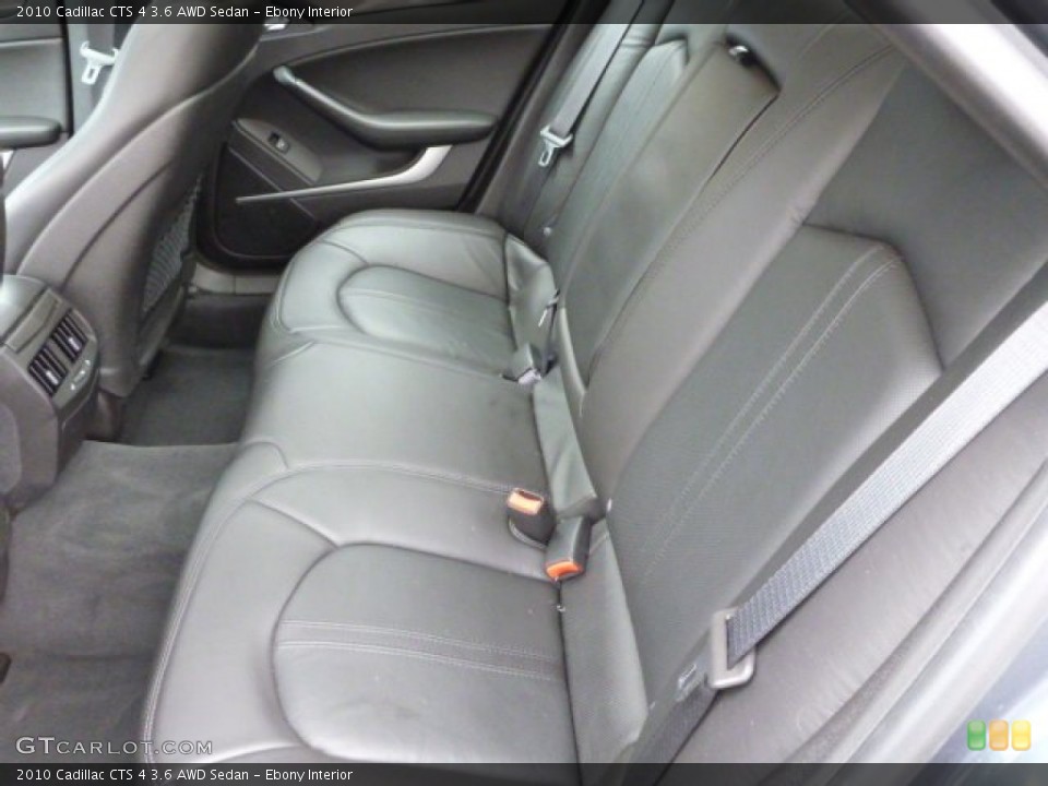 Ebony Interior Rear Seat for the 2010 Cadillac CTS 4 3.6 AWD Sedan #79697431
