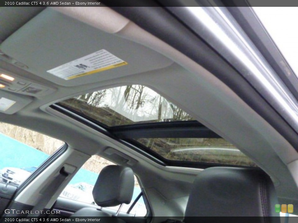 Ebony Interior Sunroof for the 2010 Cadillac CTS 4 3.6 AWD Sedan #79697453