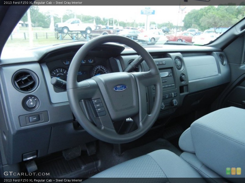 Steel Gray Interior Dashboard for the 2013 Ford F150 XL Regular Cab #79704137