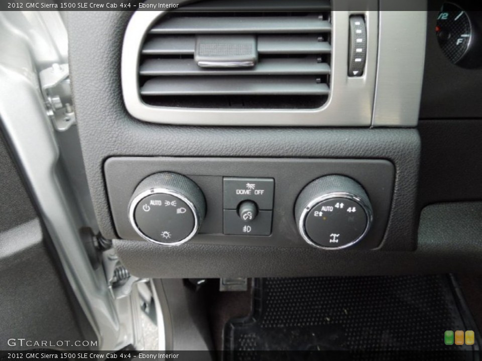 Ebony Interior Controls for the 2012 GMC Sierra 1500 SLE Crew Cab 4x4 #79706506