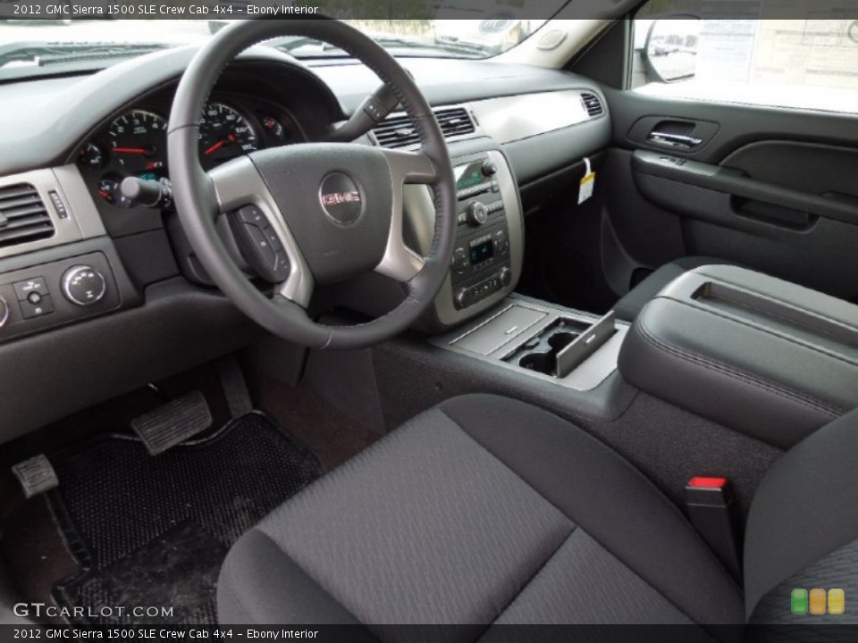Ebony Interior Prime Interior for the 2012 GMC Sierra 1500 SLE Crew Cab 4x4 #79706705