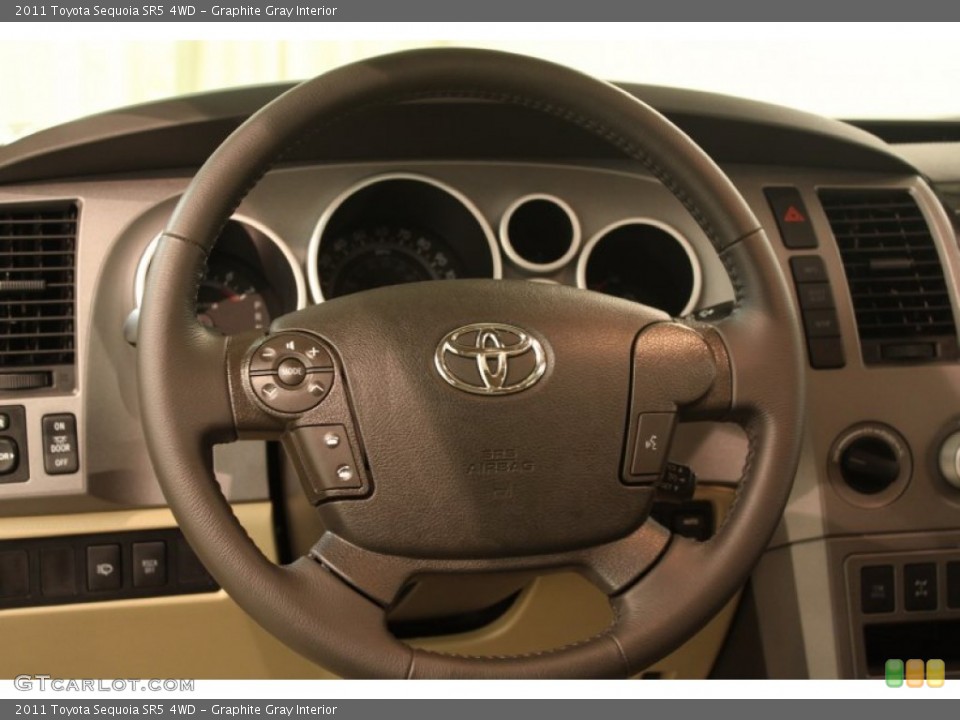 Graphite Gray Interior Steering Wheel for the 2011 Toyota Sequoia SR5 4WD #79707871