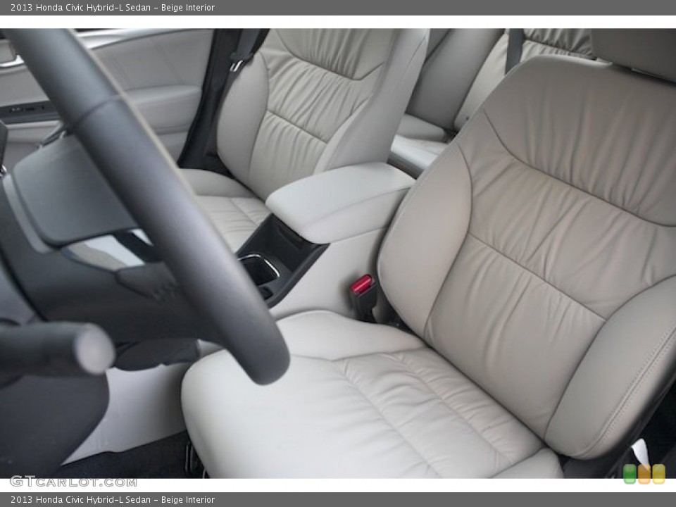 Beige Interior Front Seat for the 2013 Honda Civic Hybrid-L Sedan #79710277