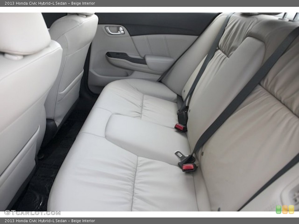 Beige Interior Rear Seat for the 2013 Honda Civic Hybrid-L Sedan #79710286