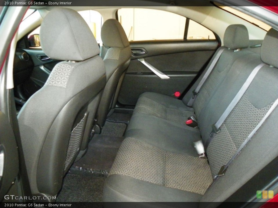 Ebony Interior Rear Seat for the 2010 Pontiac G6 Sedan #79716454