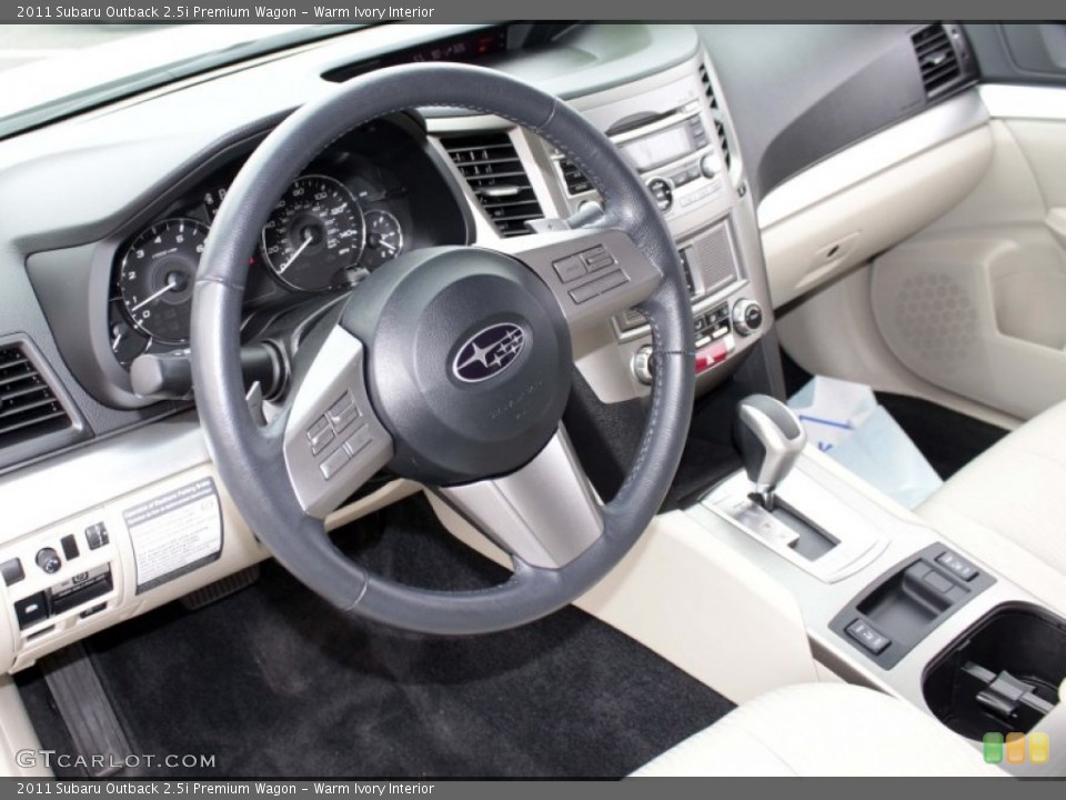 Warm Ivory Interior Dashboard for the 2011 Subaru Outback 2.5i Premium Wagon #79717407
