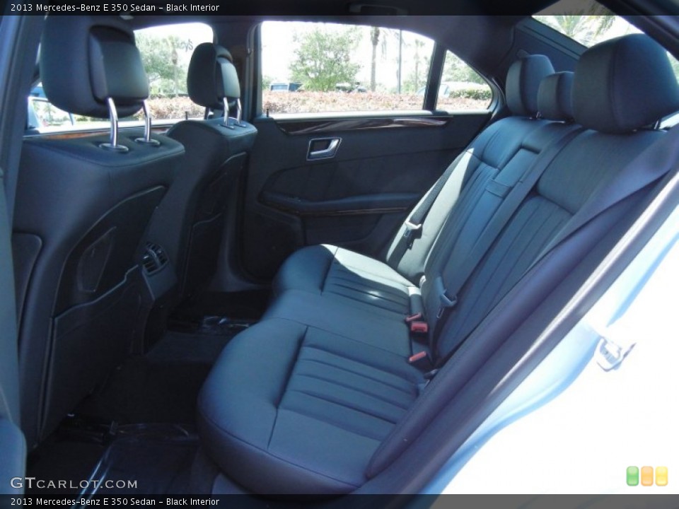 Black Interior Rear Seat for the 2013 Mercedes-Benz E 350 Sedan #79719155