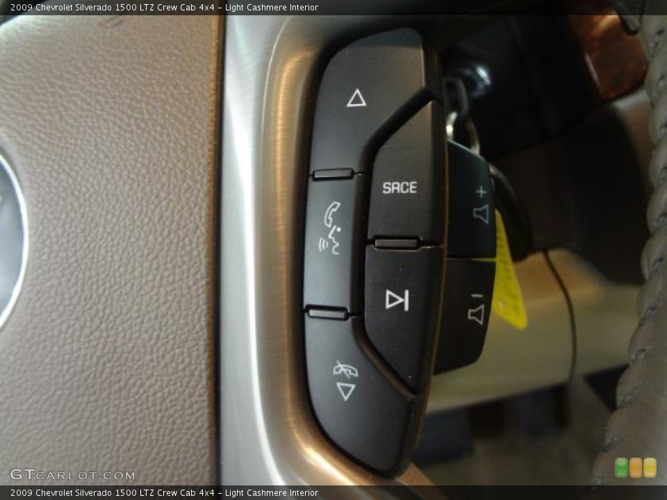 Light Cashmere Interior Controls for the 2009 Chevrolet Silverado 1500 LTZ Crew Cab 4x4 #79720328