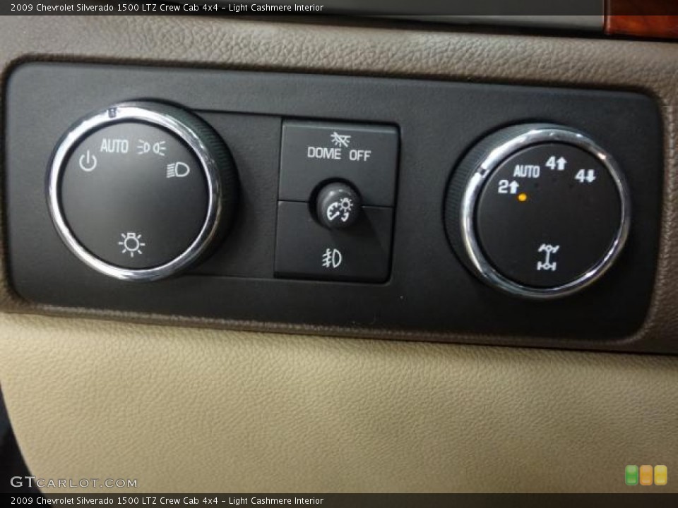 Light Cashmere Interior Controls for the 2009 Chevrolet Silverado 1500 LTZ Crew Cab 4x4 #79720379
