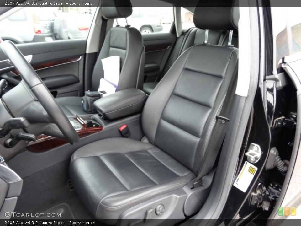 Ebony Interior Front Seat for the 2007 Audi A6 3.2 quattro Sedan #79725740