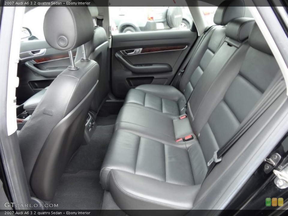 Ebony Interior Rear Seat for the 2007 Audi A6 3.2 quattro Sedan #79725917