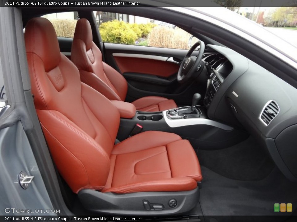 Tuscan Brown Milano Leather Interior Photo for the 2011 Audi S5 4.2 FSI quattro Coupe #79727479
