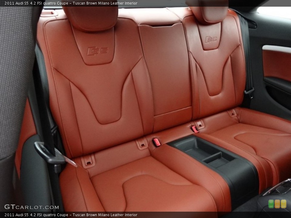 Tuscan Brown Milano Leather Interior Rear Seat for the 2011 Audi S5 4.2 FSI quattro Coupe #79727523