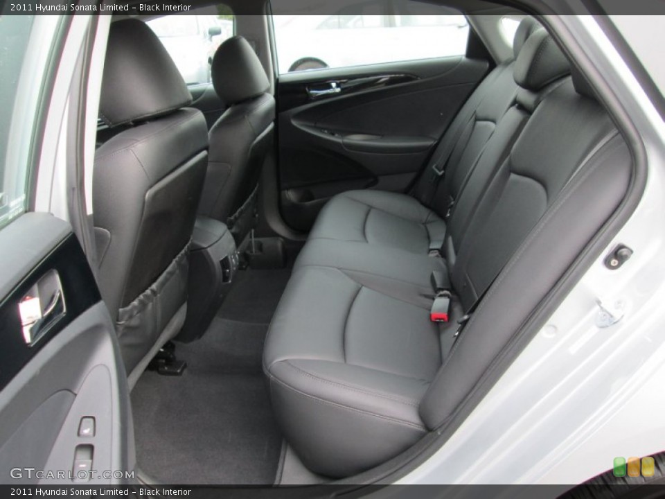 Black Interior Rear Seat for the 2011 Hyundai Sonata Limited #79728296