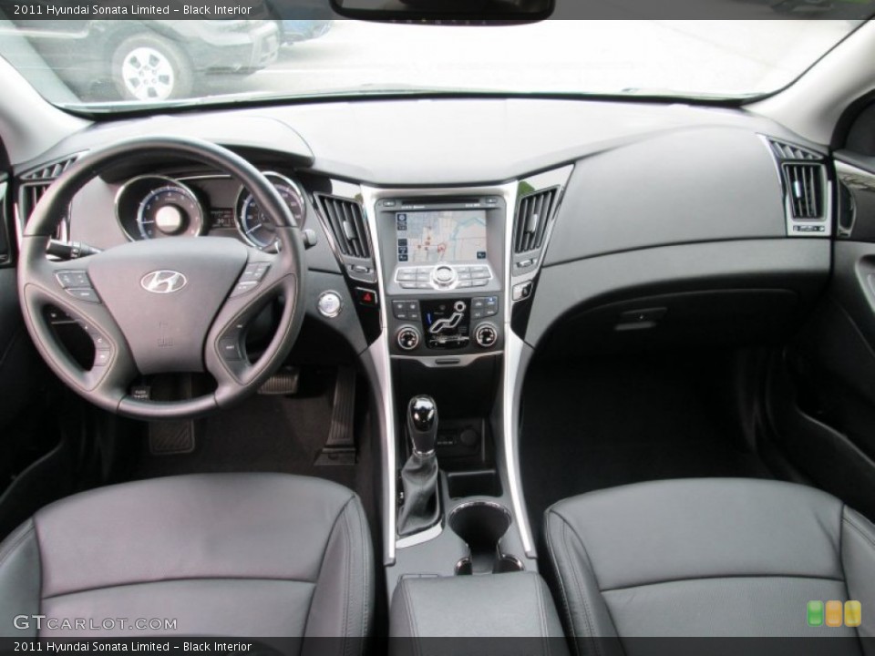 Black Interior Dashboard for the 2011 Hyundai Sonata Limited #79728307