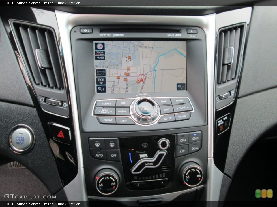 Black Interior Navigation for the 2011 Hyundai Sonata Limited #79728352