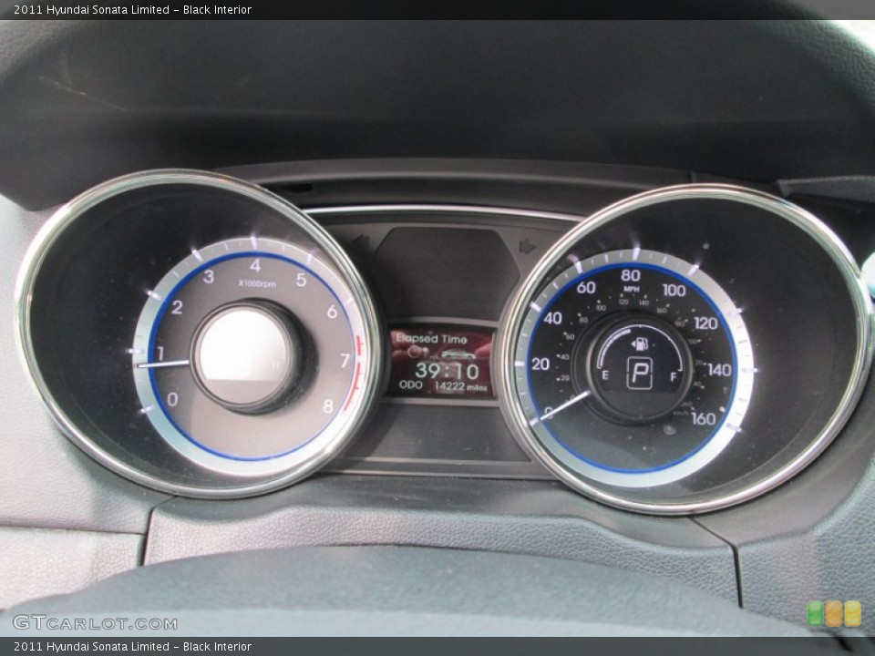 Black Interior Gauges for the 2011 Hyundai Sonata Limited #79728417