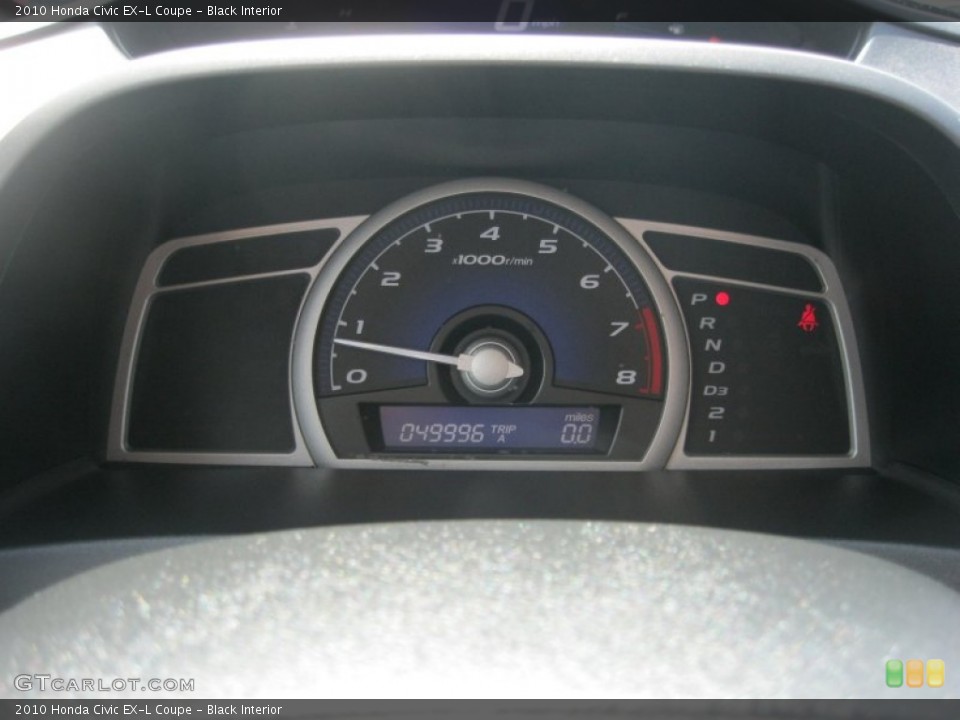 Black Interior Gauges for the 2010 Honda Civic EX-L Coupe #79729352