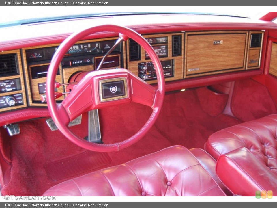 Carmine Red Interior Photo for the 1985 Cadillac Eldorado Biarritz Coupe #79734883