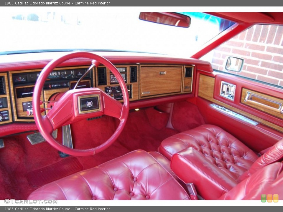 Carmine Red Interior Dashboard for the 1985 Cadillac Eldorado Biarritz Coupe #79735016