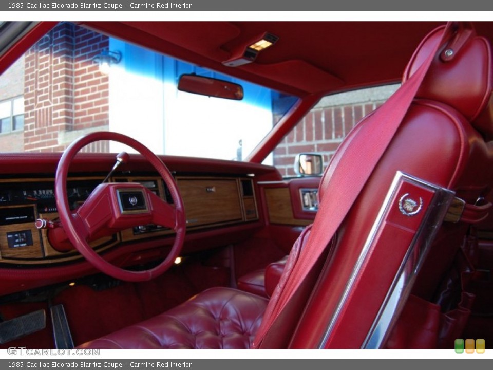 Carmine Red Interior Photo for the 1985 Cadillac Eldorado Biarritz Coupe #79735113