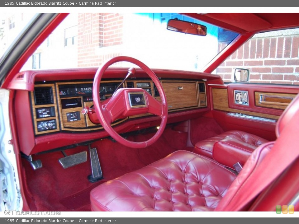 Carmine Red Interior Photo for the 1985 Cadillac Eldorado Biarritz Coupe #79735167