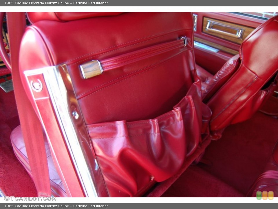 Carmine Red Interior Front Seat for the 1985 Cadillac Eldorado Biarritz Coupe #79735314
