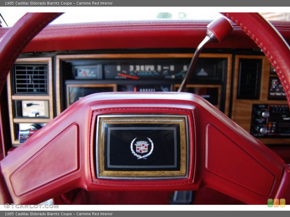 Carmine Red Interior Steering Wheel for the 1985 Cadillac Eldorado Biarritz Coupe #79735459