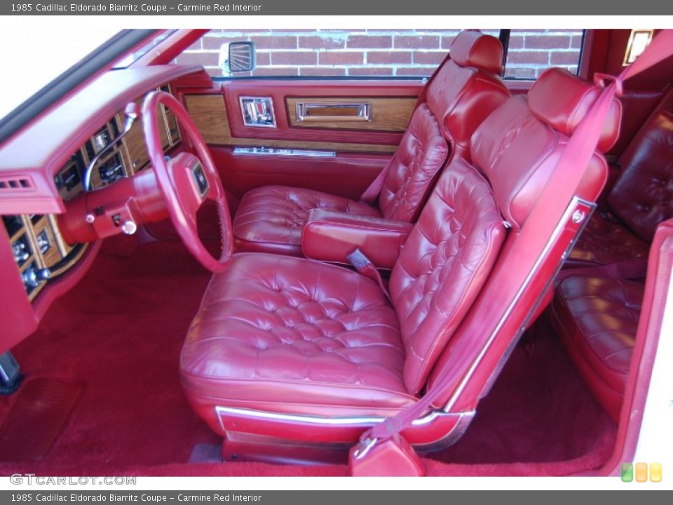 Carmine Red Interior Photo for the 1985 Cadillac Eldorado Biarritz Coupe #79735666