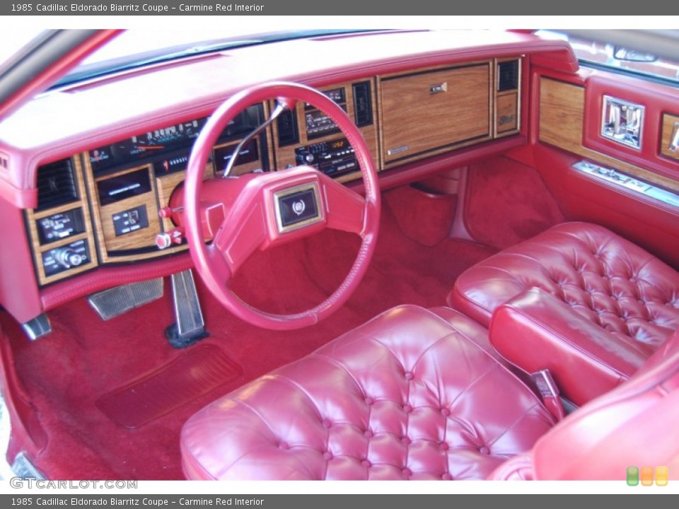 Carmine Red Interior Prime Interior for the 1985 Cadillac Eldorado Biarritz Coupe #79735684