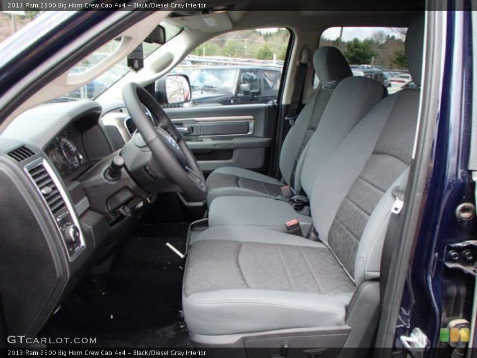 Black/Diesel Gray Interior Photo for the 2013 Ram 2500 Big Horn Crew Cab 4x4 #79740419