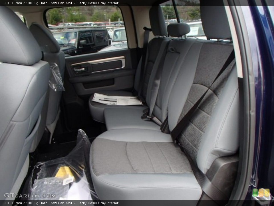 Black/Diesel Gray Interior Rear Seat for the 2013 Ram 2500 Big Horn Crew Cab 4x4 #79740457