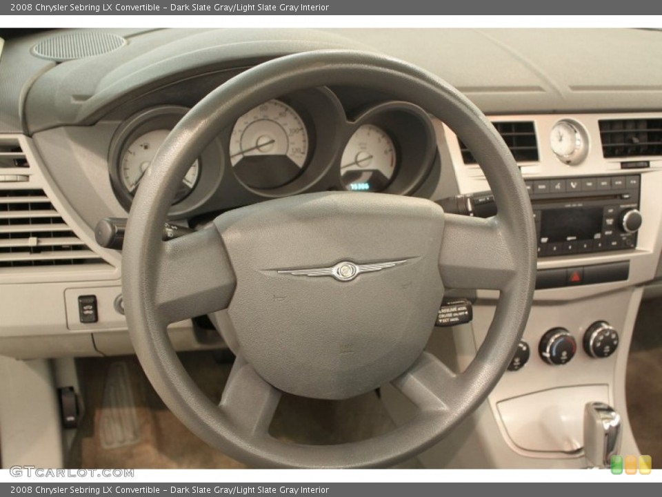 Dark Slate Gray/Light Slate Gray Interior Steering Wheel for the 2008 Chrysler Sebring LX Convertible #79740609