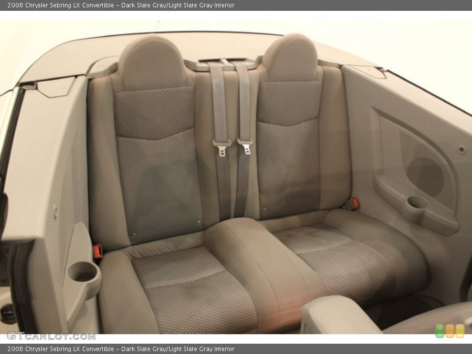 Dark Slate Gray/Light Slate Gray Interior Rear Seat for the 2008 Chrysler Sebring LX Convertible #79740772