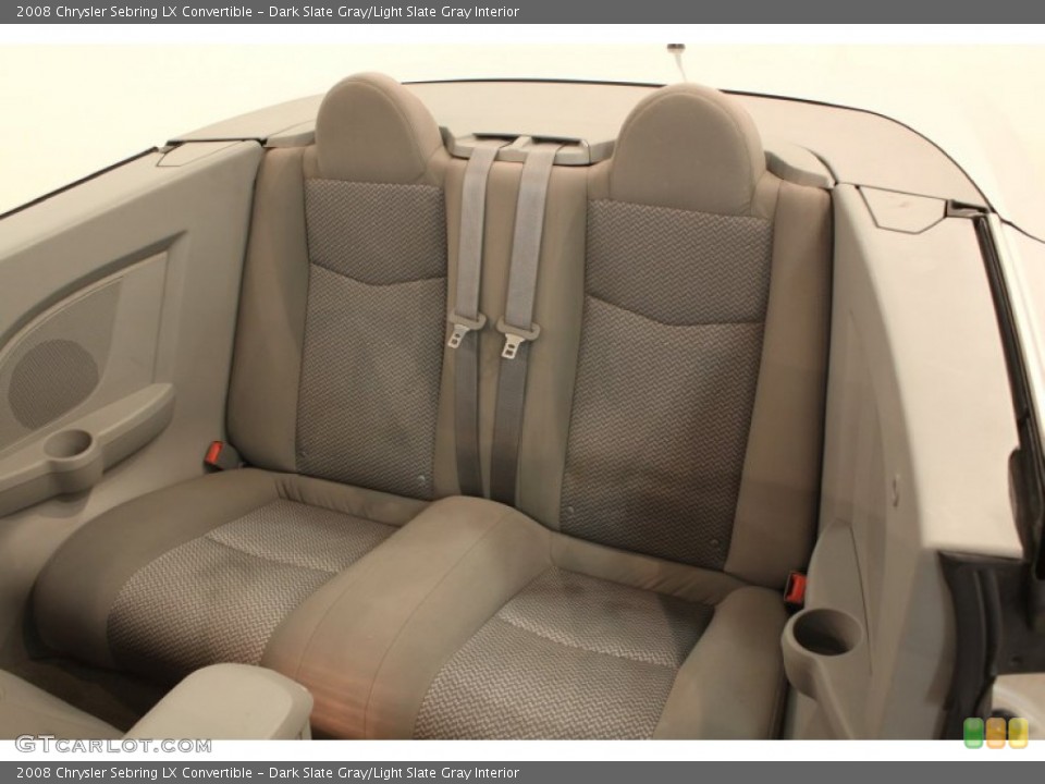 Dark Slate Gray/Light Slate Gray Interior Rear Seat for the 2008 Chrysler Sebring LX Convertible #79740797