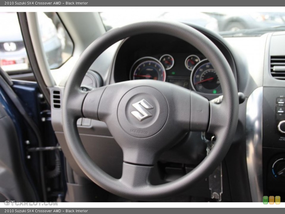 Black Interior Steering Wheel for the 2010 Suzuki SX4 Crossover AWD #79740833