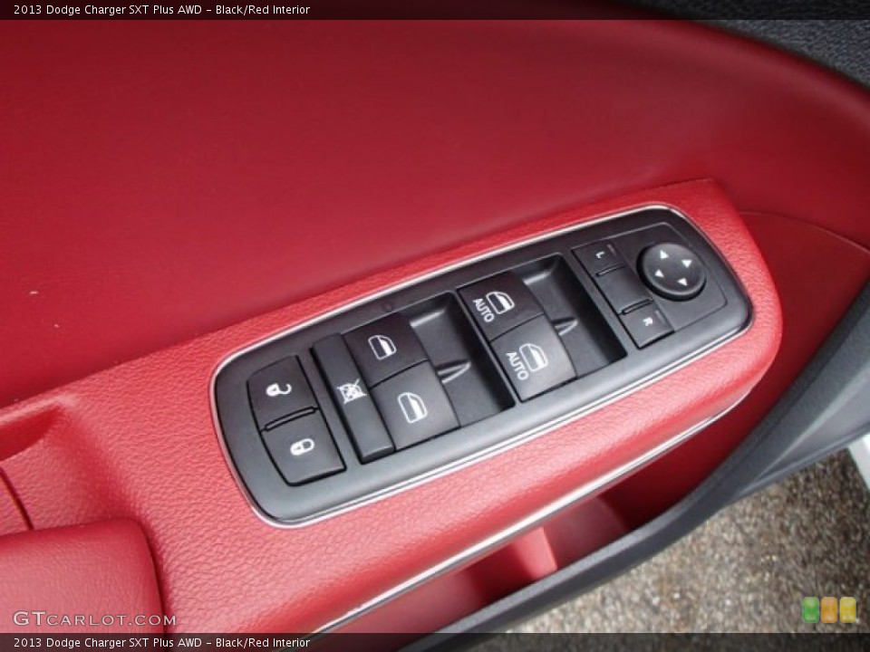 Black/Red Interior Controls for the 2013 Dodge Charger SXT Plus AWD #79741351