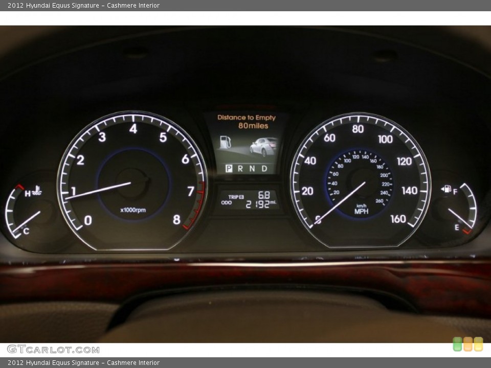 Cashmere Interior Gauges for the 2012 Hyundai Equus Signature #79743434